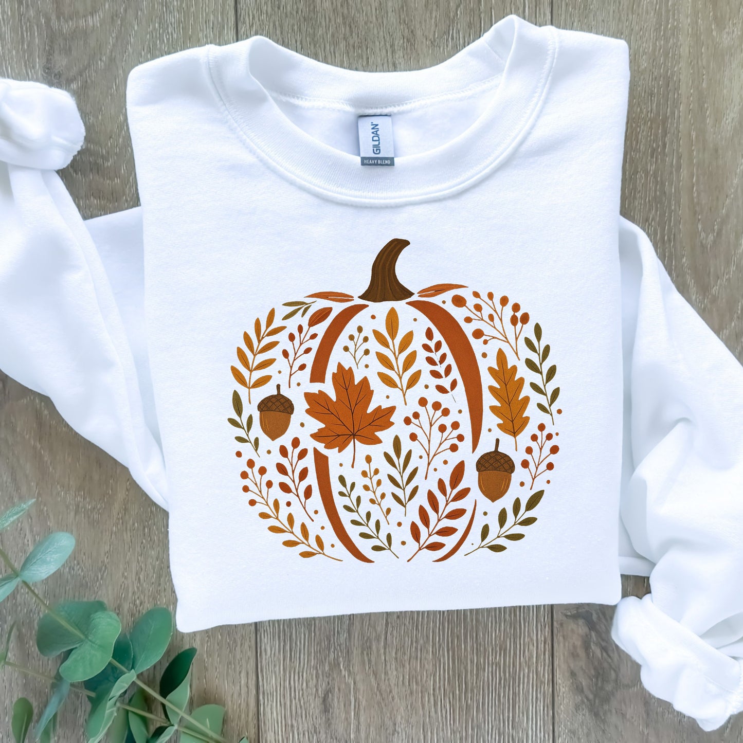 Pumpkin Brown Artistic Sweatshirt