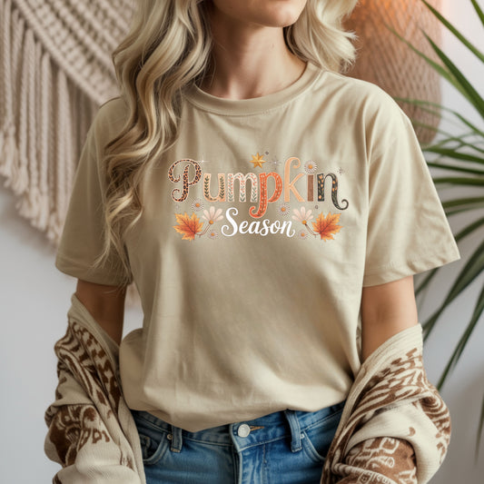 Pumpkin-Themed Softstyle T-Shirt | Cozy Autumn Vibes |