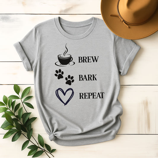 Coffee Lover's Dog Mom T-Shirt,  Gift for Pet Owners, Dog Lover Apparel,