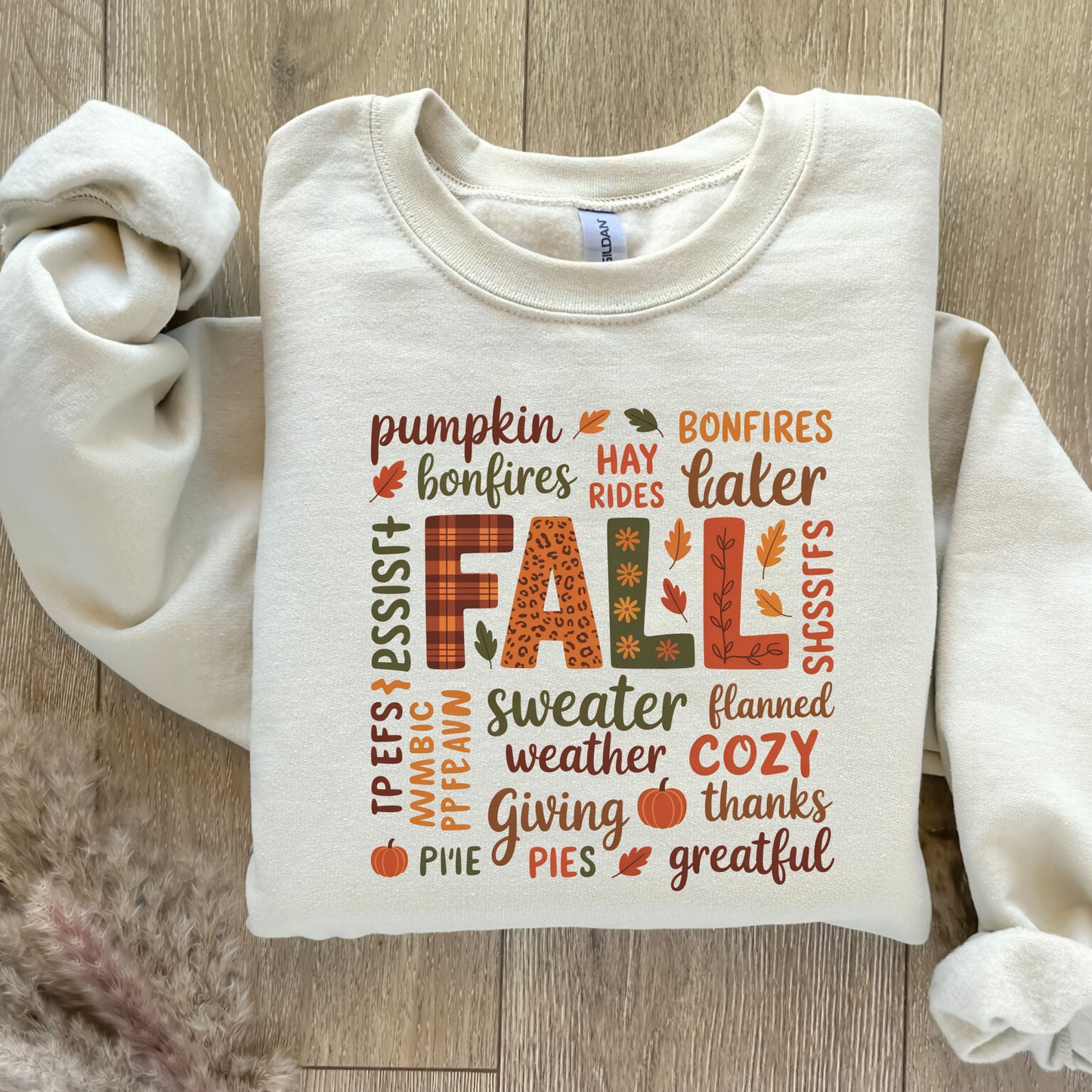 Cozy Fall Vibes Crewneck Sweatshirt, Autumn Apparel,