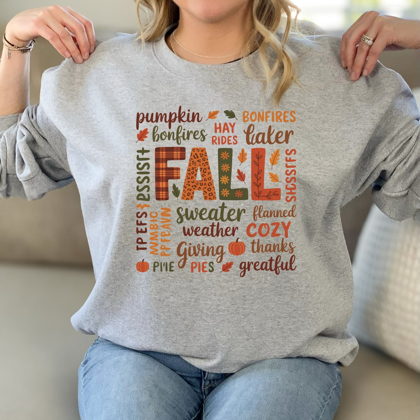 Cozy Fall Vibes Crewneck Sweatshirt, Autumn Apparel,