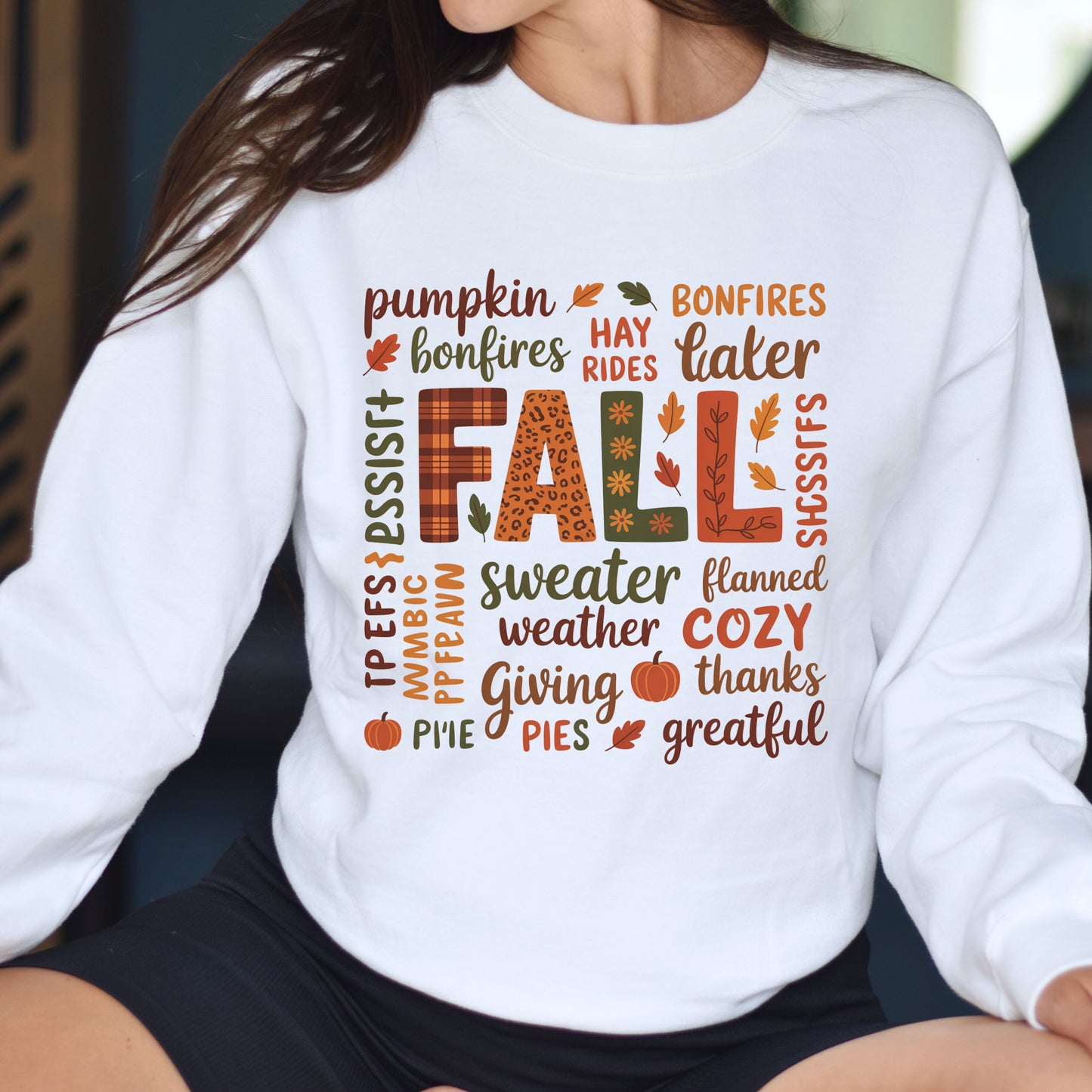 Cozy Fall Vibes Crewneck Sweatshirt, Autumn Apparel,