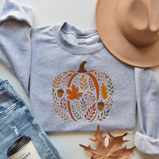 Pumpkin Brown Artistic Sweatshirt