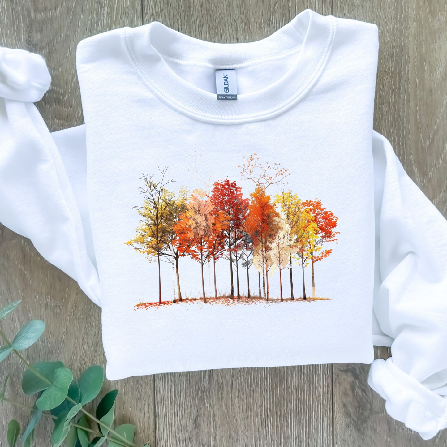 Cozy Autumn Trees Crewneck Sweatshirt For Everyday Wear