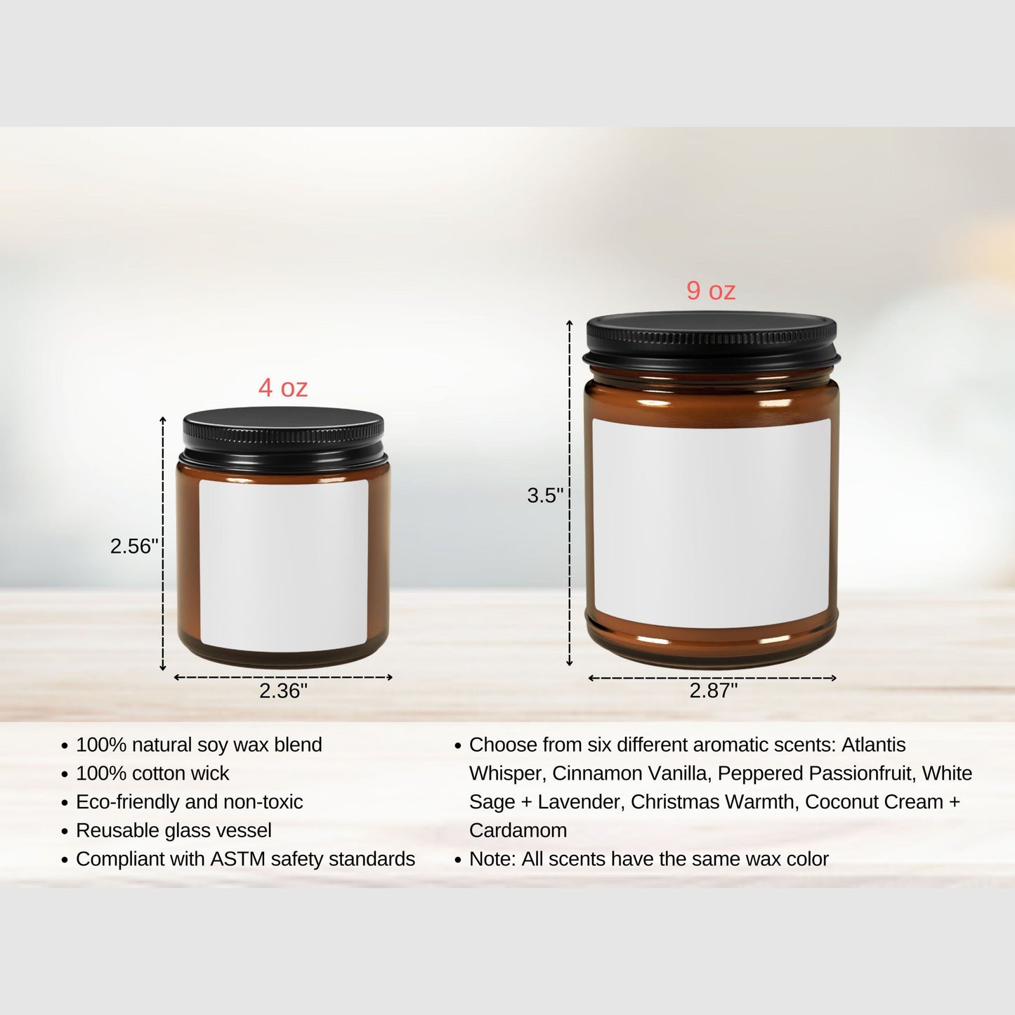 Autumn Scented Soy Candle, Cozy Home Fall Decor