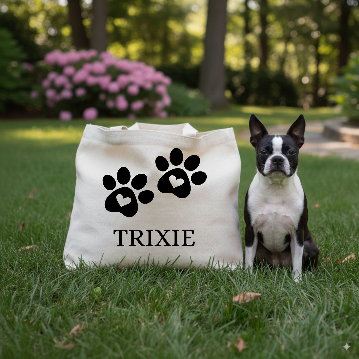 Personalized Pet Lover Tote Bag, Eco-Friendly Canvas, Gift for Dog or Cat Owners,
